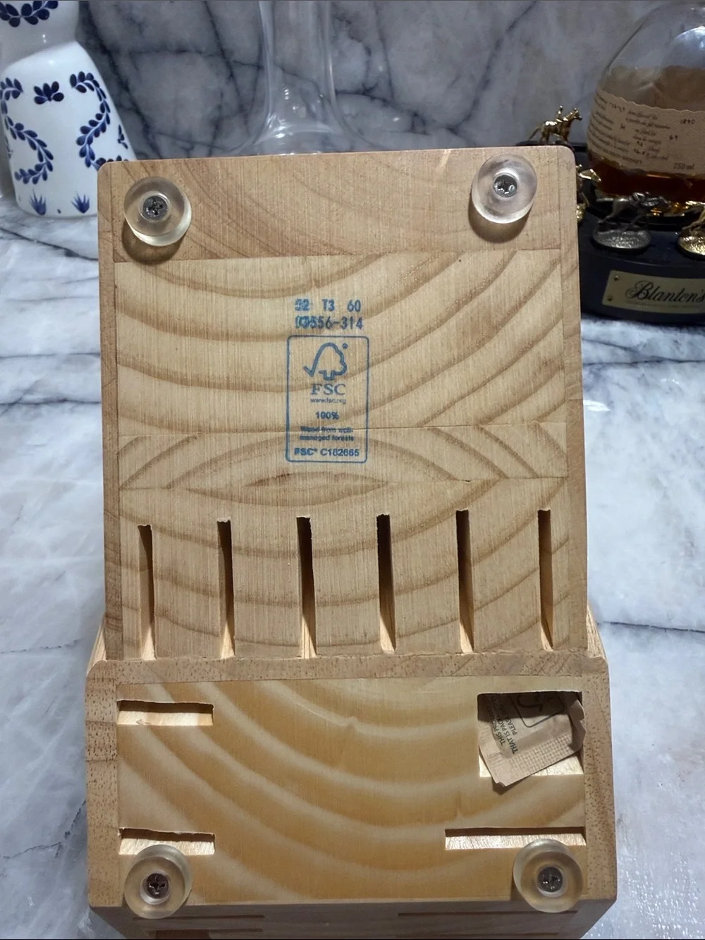 Henckels Wood Knife Block with Branded Logo - Natural Light Wood